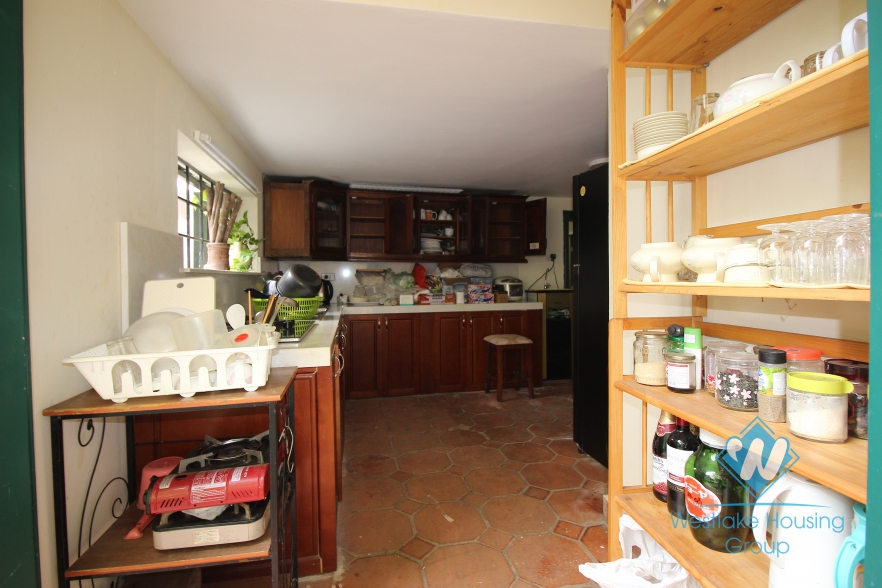 Charming villa for rent on the lakeside with lovely garden in Tay Ho, Hanoi