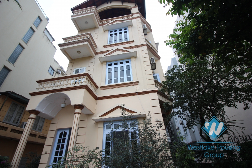 Charming house with nice yard for rent in Tay Ho area.