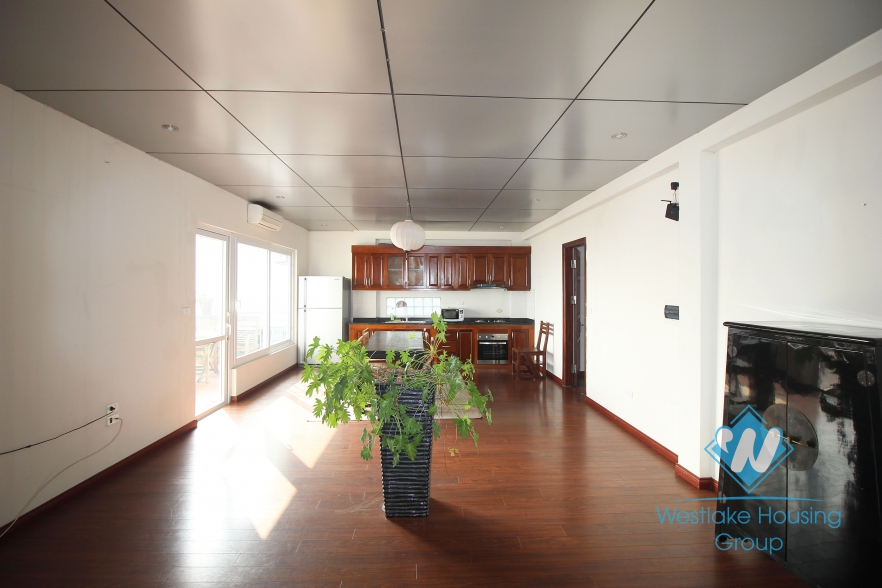 Lake view beautiful terrace apartment for rent in Tay Ho