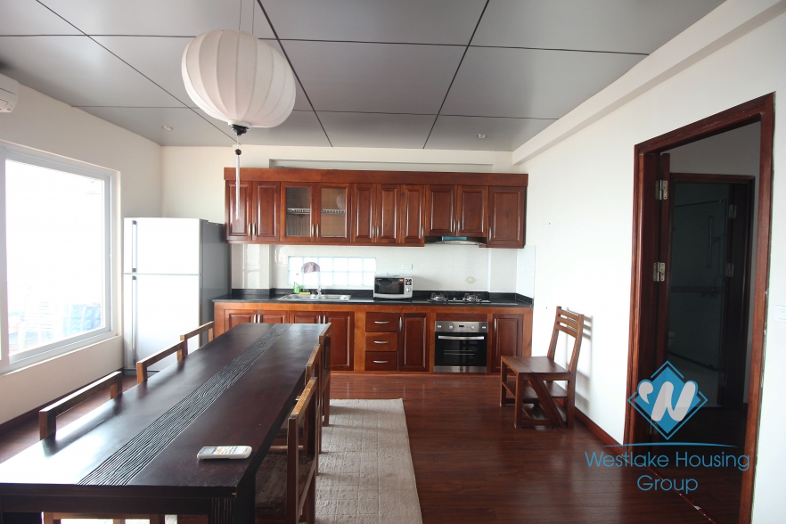 Lake view beautiful terrace apartment for rent in Tay Ho