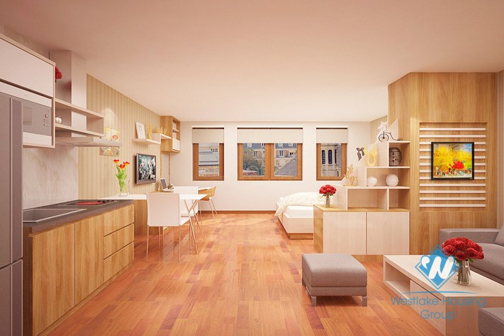 01 bedroom services apartment for rent near Big C- Hanoi