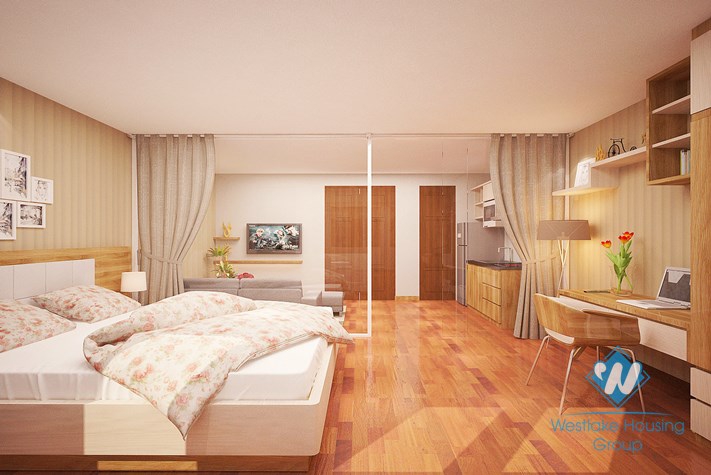 01 bedroom services apartment for rent near Big C- Hanoi