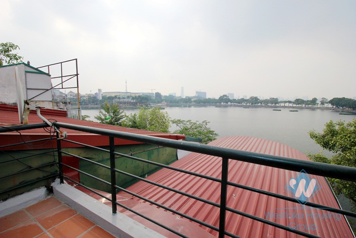Lake side house with beautiful lake view for rent in Truc Bach, Ba Dinh, Hanoi