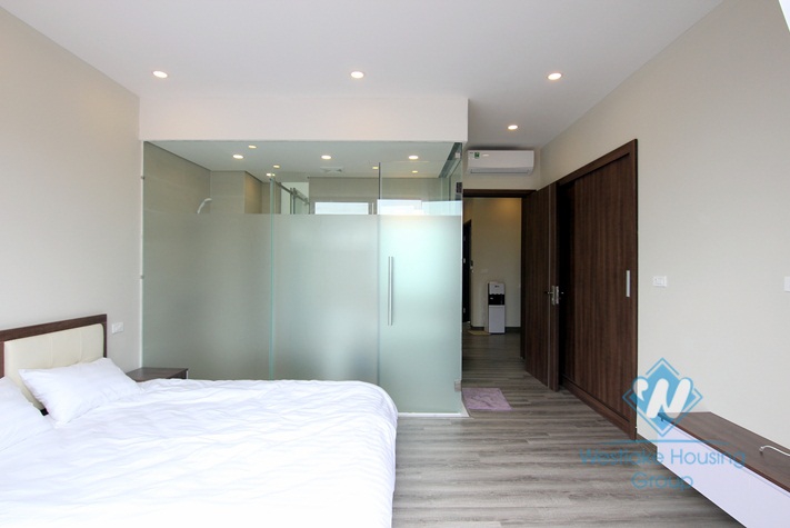 Apartment with long balcony along bedroom for rent in Tay Ho.