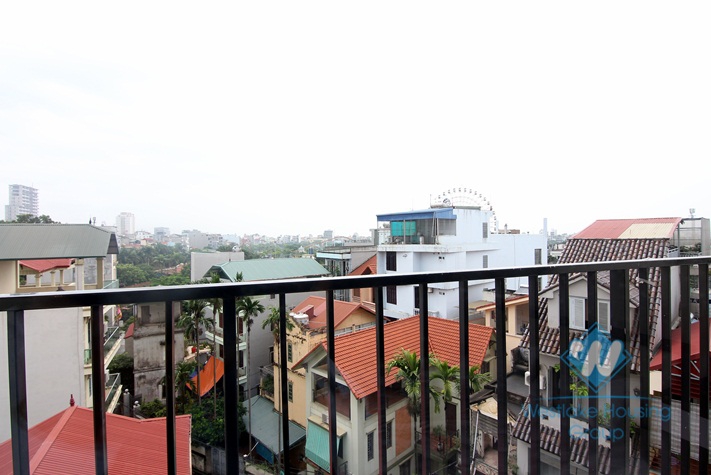Apartment with long balcony along bedroom for rent in Tay Ho.