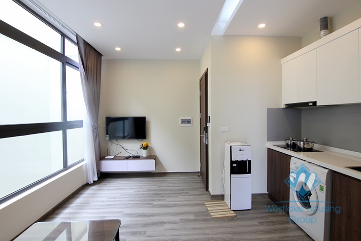 Apartment with long balcony along bedroom for rent in Tay Ho.