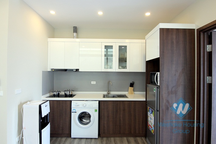 Apartment with long balcony along bedroom for rent in Tay Ho.
