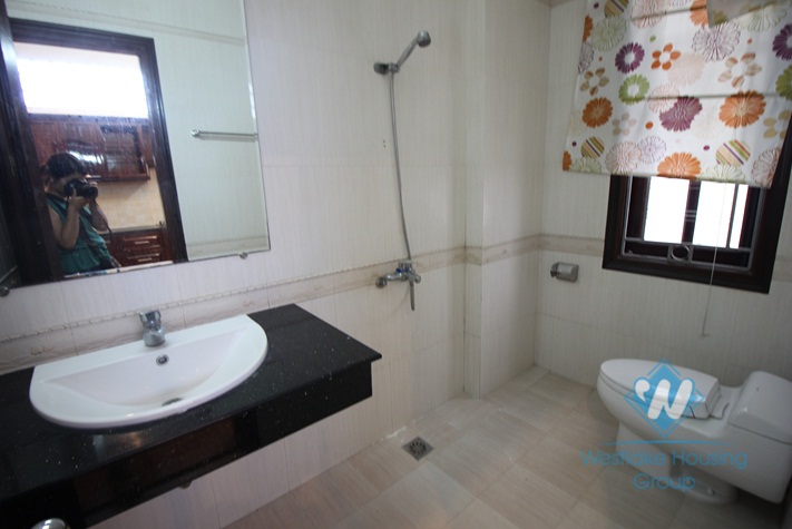 Beautiful villa for rent on Dang Thai Mai, Tay Ho with large ground terrace with greenary, 5 mins walk to Westlake