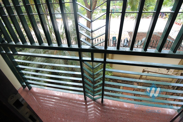 Beautiful villa for rent on Dang Thai Mai, Tay Ho with large ground terrace with greenary, 5 mins walk to Westlake