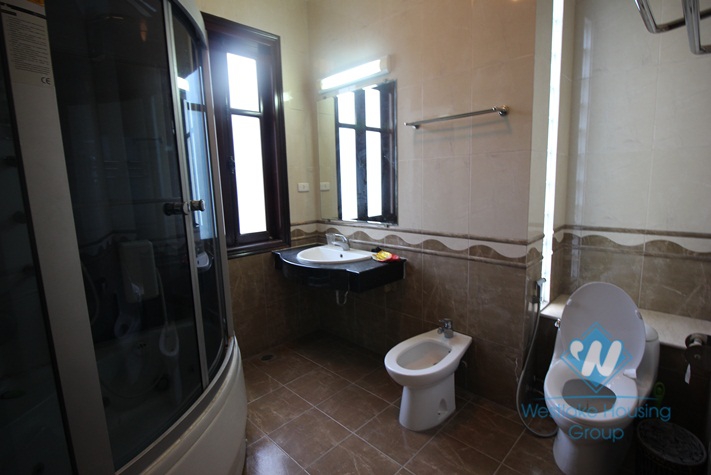 Beautiful villa for rent on Dang Thai Mai, Tay Ho with large ground terrace with greenary, 5 mins walk to Westlake