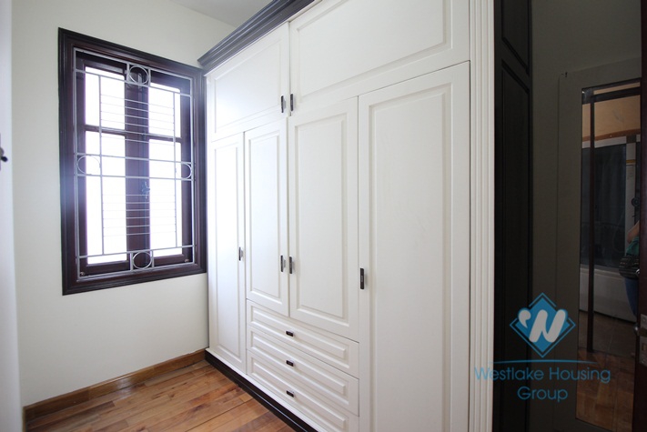 Beautiful villa for rent on Dang Thai Mai, Tay Ho with large ground terrace with greenary, 5 mins walk to Westlake