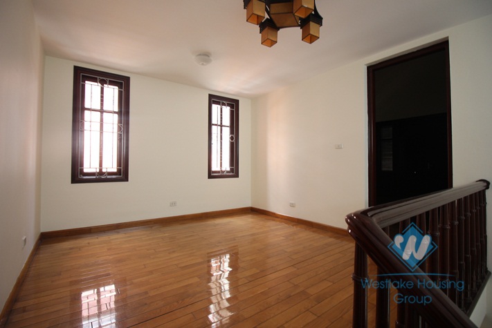 Beautiful villa for rent on Dang Thai Mai, Tay Ho with large ground terrace with greenary, 5 mins walk to Westlake
