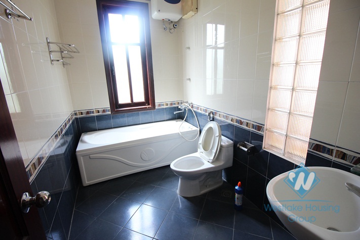 Beautiful villa for rent on Dang Thai Mai, Tay Ho with large ground terrace with greenary, 5 mins walk to Westlake