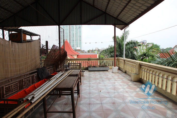 Small house in a quiet lane available for rent in Tay Ho district, Hanoi.