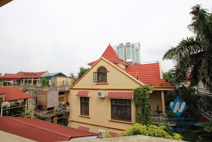 Small house in a quiet lane available for rent in Tay Ho district, Hanoi.