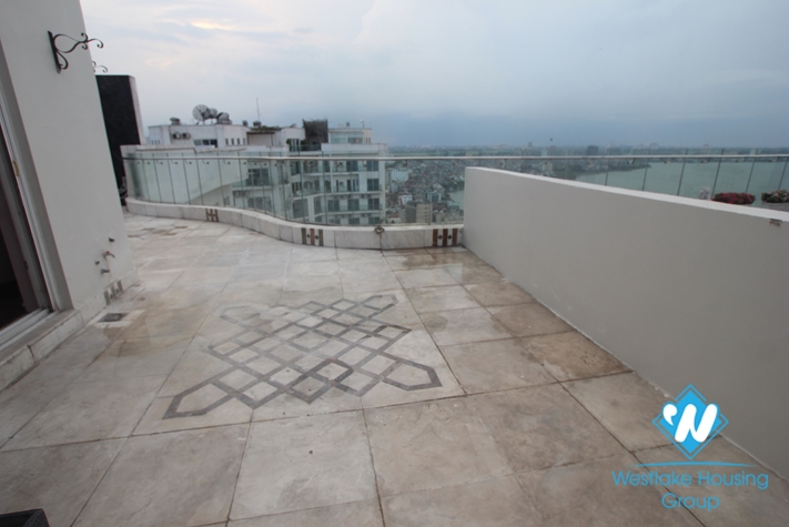 Nice penthouse with lake view available for rent in Golden Westlake, Tay Ho, Hanoi
