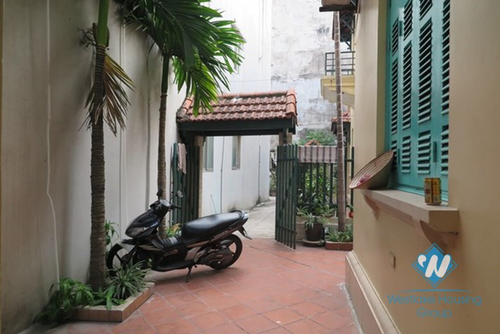 Nice house with small yard for rent on Dao Tan, Ba Dinh, Hanoi