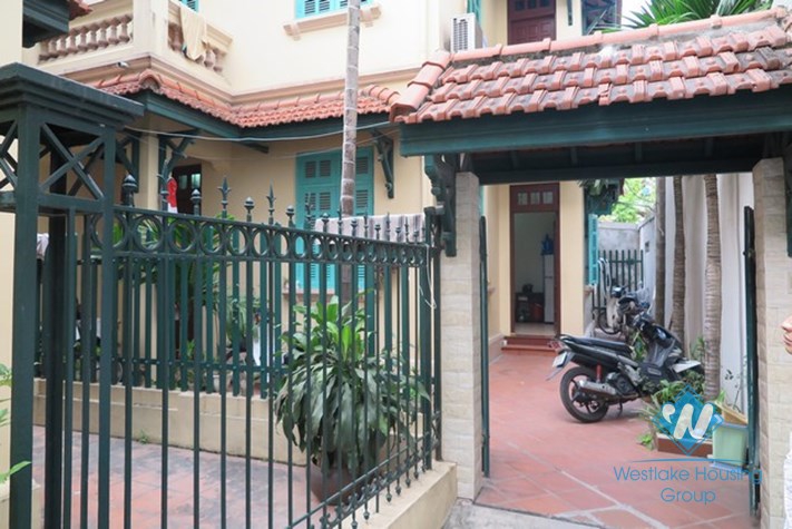 Nice house with small yard for rent on Dao Tan, Ba Dinh, Hanoi