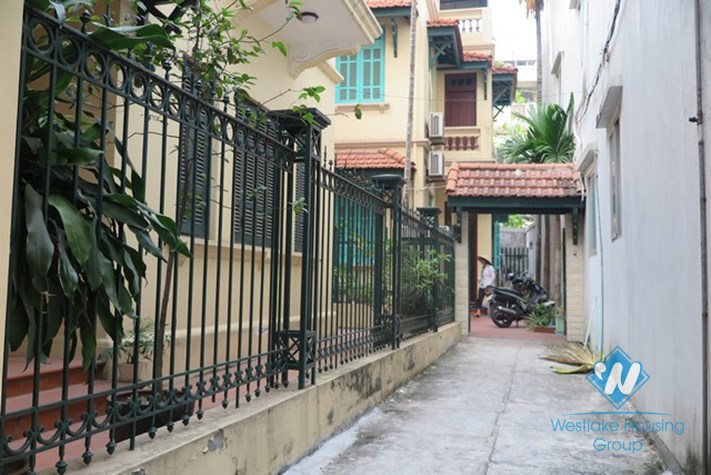 Nice house with small yard for rent on Dao Tan, Ba Dinh, Hanoi