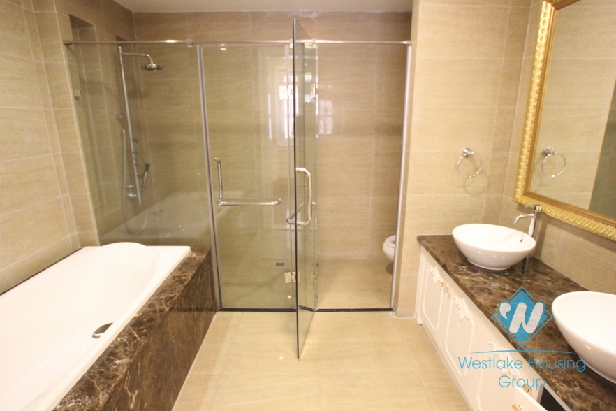 Unfurnish large size house with garden and swimming pool for rent in Ciputra, Tay Ho, Hanoi