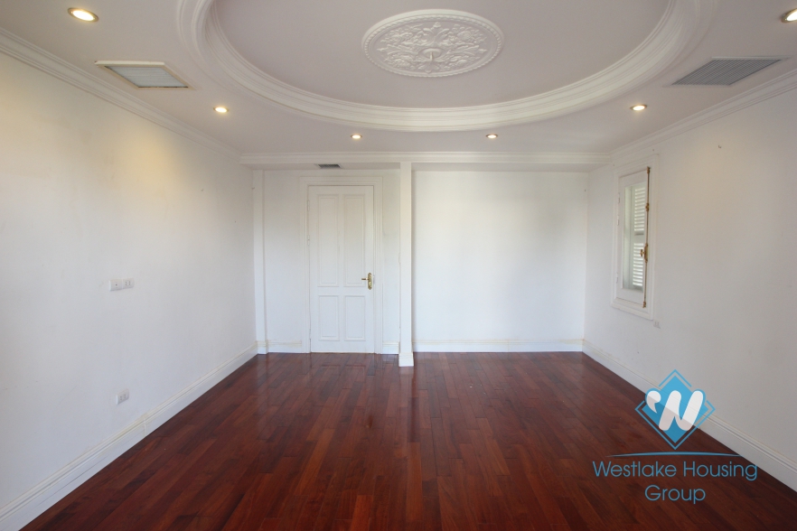 Unfurnish large size house with garden and swimming pool for rent in Ciputra, Tay Ho, Hanoi