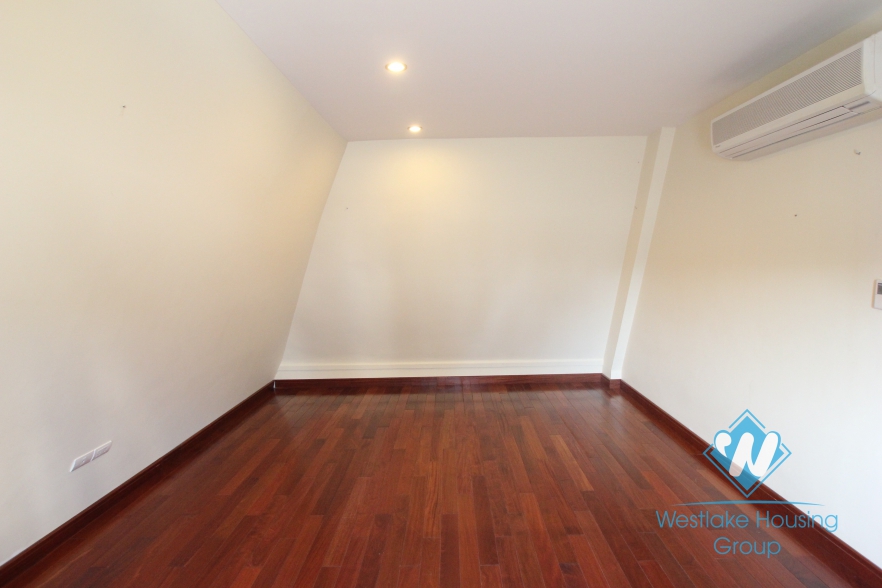 Unfurnish large size house with garden and swimming pool for rent in Ciputra, Tay Ho, Hanoi