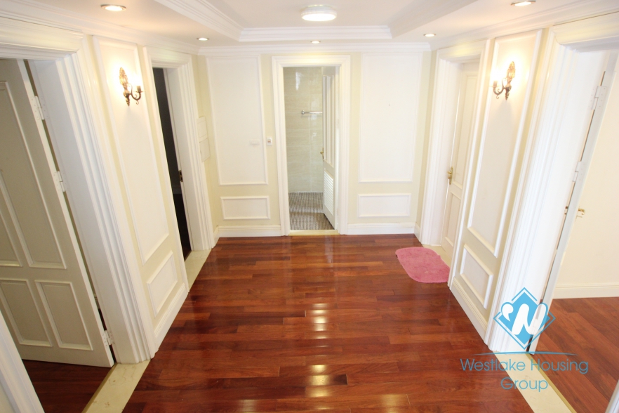 Unfurnish large size house with garden and swimming pool for rent in Ciputra, Tay Ho, Hanoi