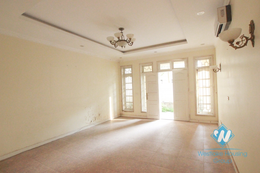 Bright house with large garden around for rent in Ciputra Compound, Tay Ho, Ha Noi - Unfurnished