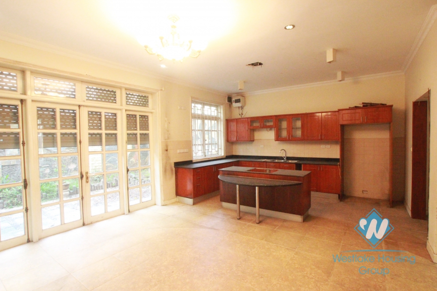 Bright house with large garden around for rent in Ciputra Compound, Tay Ho, Ha Noi - Unfurnished