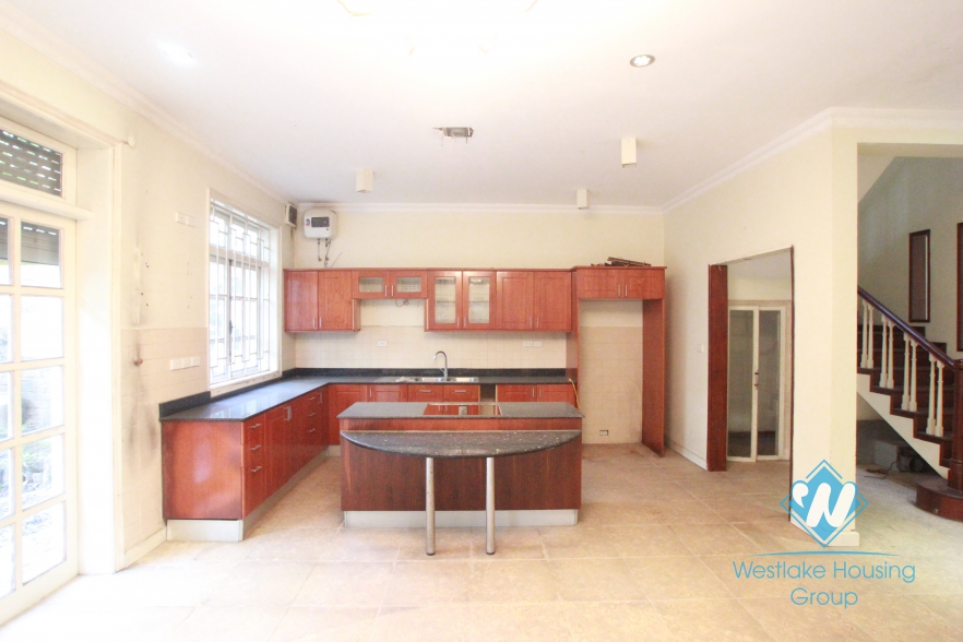 Bright house with large garden around for rent in Ciputra Compound, Tay Ho, Ha Noi - Unfurnished