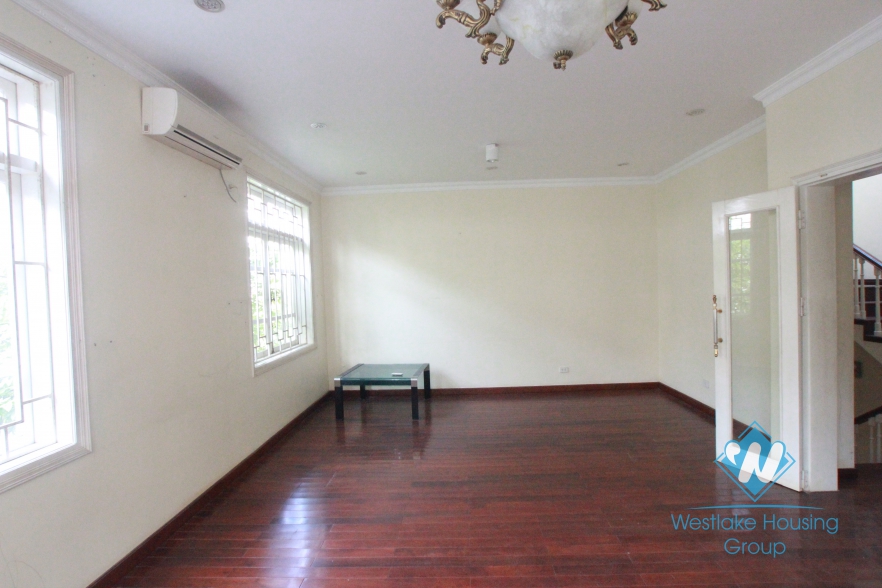 Bright house with large garden around for rent in Ciputra Compound, Tay Ho, Ha Noi - Unfurnished
