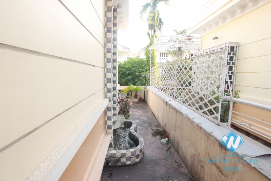 Bright house with large garden around for rent in Ciputra Compound, Tay Ho, Ha Noi - Unfurnished