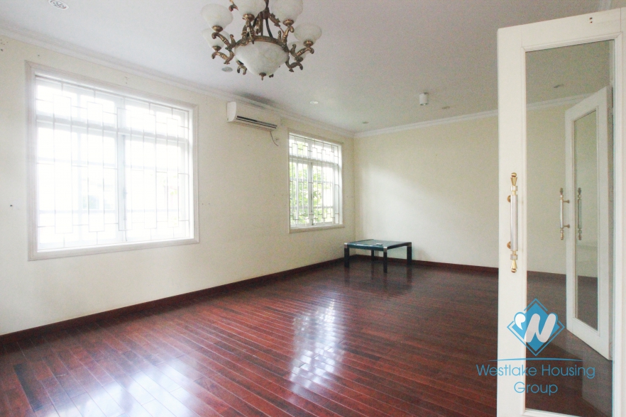 Bright house with large garden around for rent in Ciputra Compound, Tay Ho, Ha Noi - Unfurnished