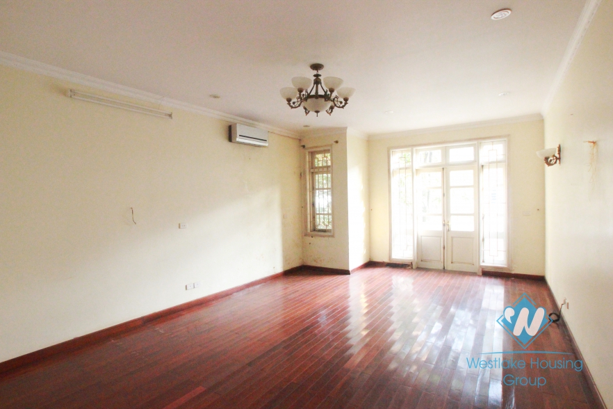 Bright house with large garden around for rent in Ciputra Compound, Tay Ho, Ha Noi - Unfurnished
