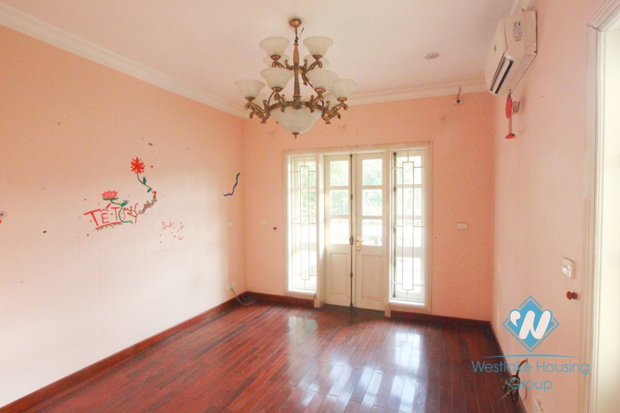 Bright house with large garden around for rent in Ciputra Compound, Tay Ho, Ha Noi - Unfurnished
