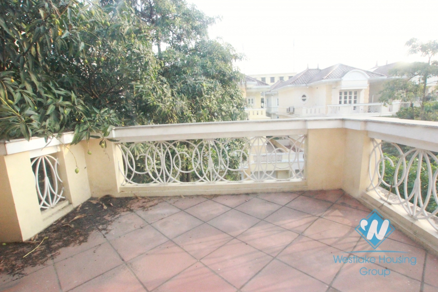 Bright house with large garden around for rent in Ciputra Compound, Tay Ho, Ha Noi - Unfurnished