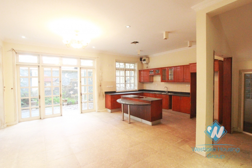 Bright house with large garden around for rent in Ciputra Compound, Tay Ho, Ha Noi - Unfurnished