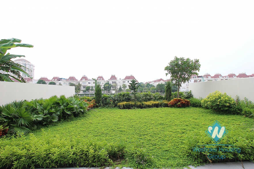 Large house with nice garden for rent in Ciputra, Tay Ho, Ha Noi - Unfurnished