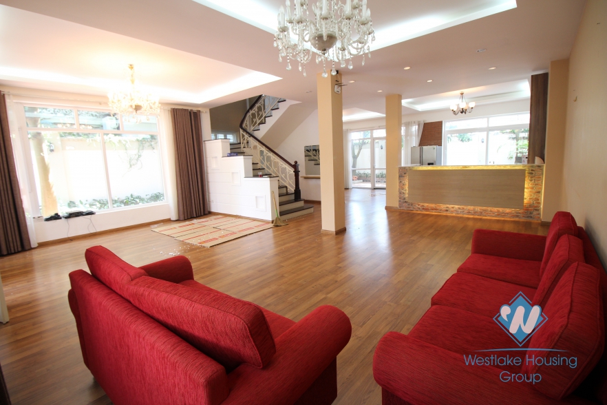 Airy house available for rent in Ciputra, Tay Ho, Hanoi- unfurnished