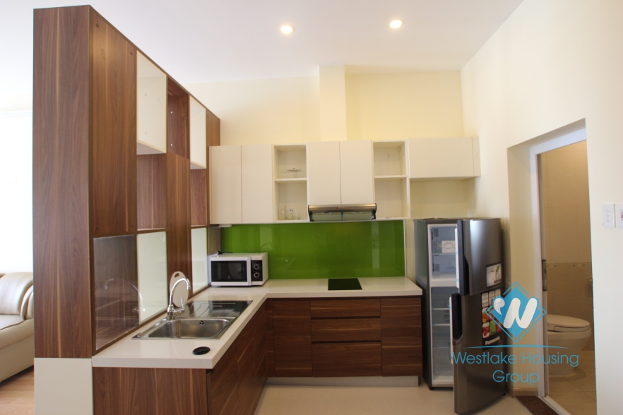 Lake view 01 bedroom apartment rental on Xuan Dieu street, Tay Ho district, Hanoi