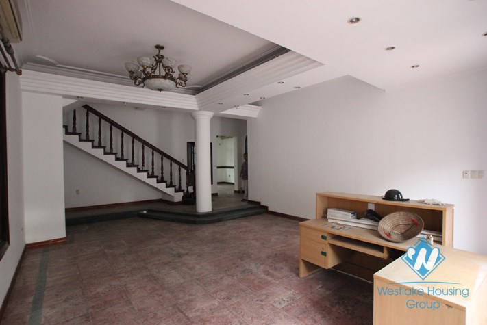 Large unfurnished house available for rent in Cau Giay district, Hanoi.