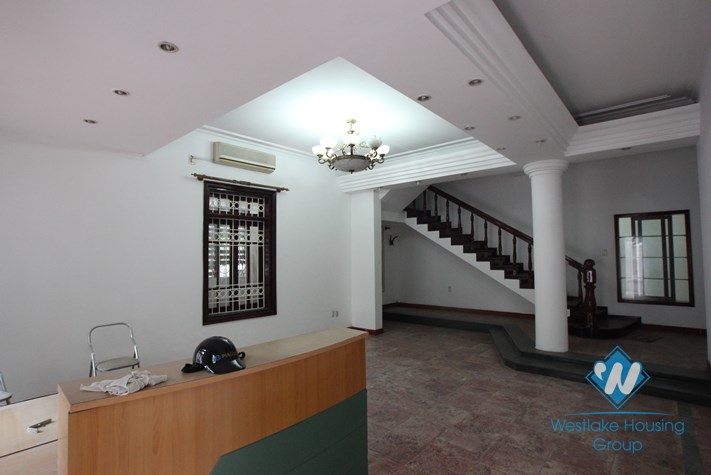 Large unfurnished house available for rent in Cau Giay district, Hanoi.