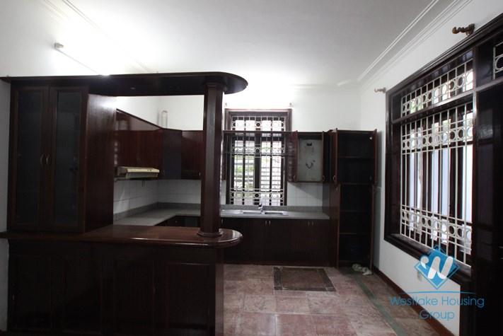 Large unfurnished house available for rent in Cau Giay district, Hanoi.