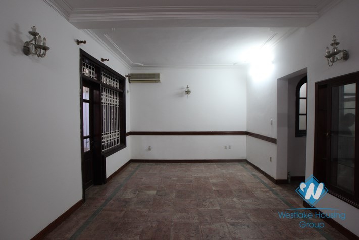 Large unfurnished house available for rent in Cau Giay district, Hanoi.