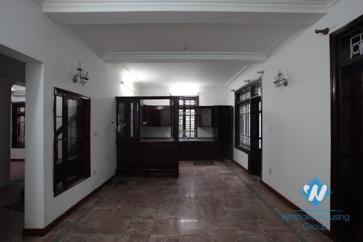 Large unfurnished house available for rent in Cau Giay district, Hanoi.