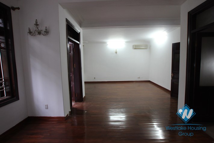 Large unfurnished house available for rent in Cau Giay district, Hanoi.