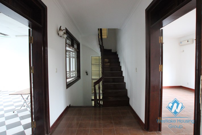 Large unfurnished house available for rent in Cau Giay district, Hanoi.