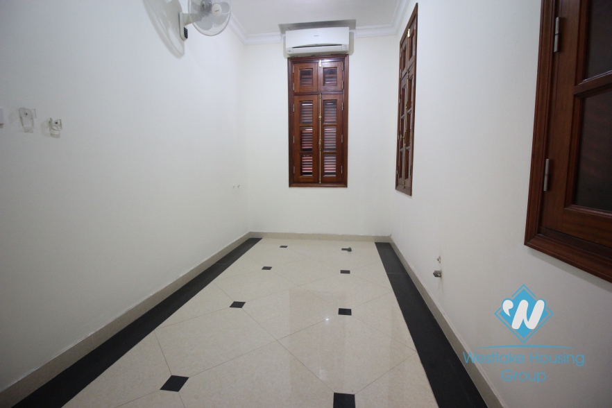 Unfurnished house with wooden floor for rent in Ciputra, Tay Ho, Hanoi.