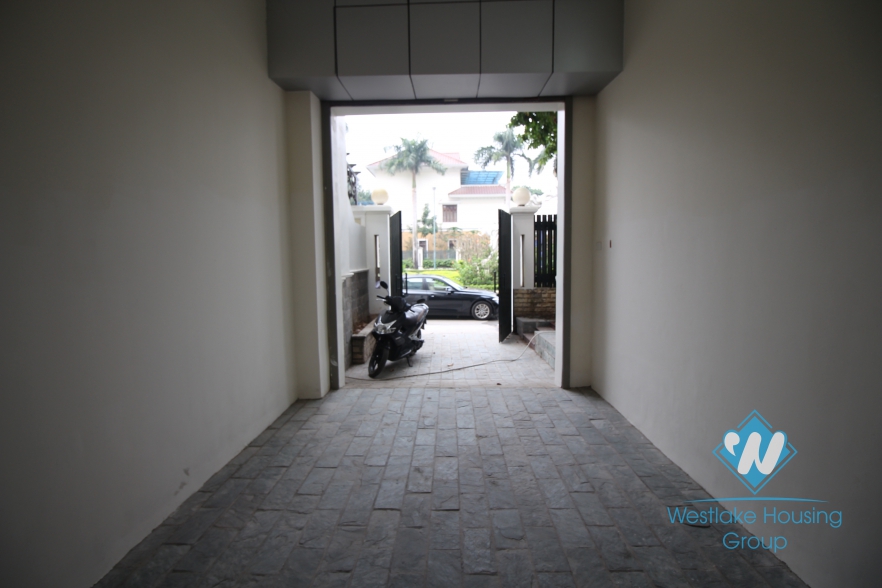 Unfurnished house with wooden floor for rent in Ciputra, Tay Ho, Hanoi.