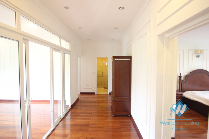 High quality class villa for rent with a huge garden for rent in Ciputra area, Tay Ho, Ha Noi